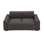 Divano 2-3 Posti in Lino Grigio, 180 cm di Larghezza, Stile Minimalista