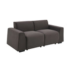 Divano 2-3 Posti in Lino Grigio, 180 cm di Larghezza, Stile Minimalista