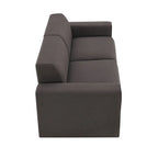 Divano 2-3 Posti in Lino Grigio, 180 cm di Larghezza, Stile Minimalista