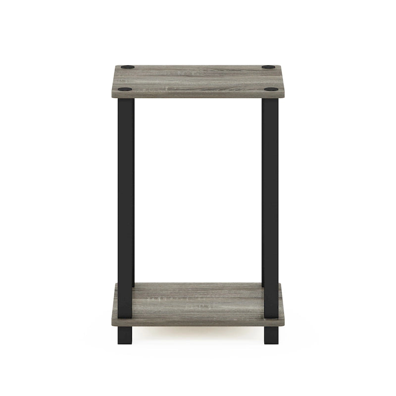 Tavolino da Salotto Espresso/Quercia francese/Pino ambrato/Bianco con Ripiano Contenitore, Singolo