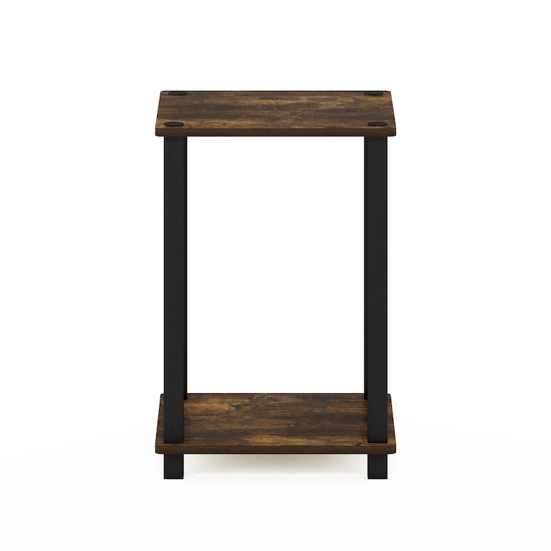 Tavolino da Salotto Espresso/Quercia francese/Pino ambrato/Bianco con Ripiano Contenitore, Singolo