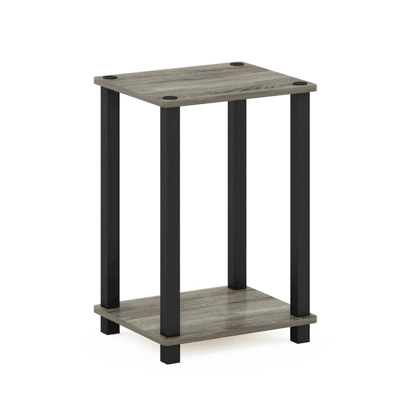 Tavolino da Salotto Espresso/Quercia francese/Pino ambrato/Bianco con Ripiano Contenitore, Singolo