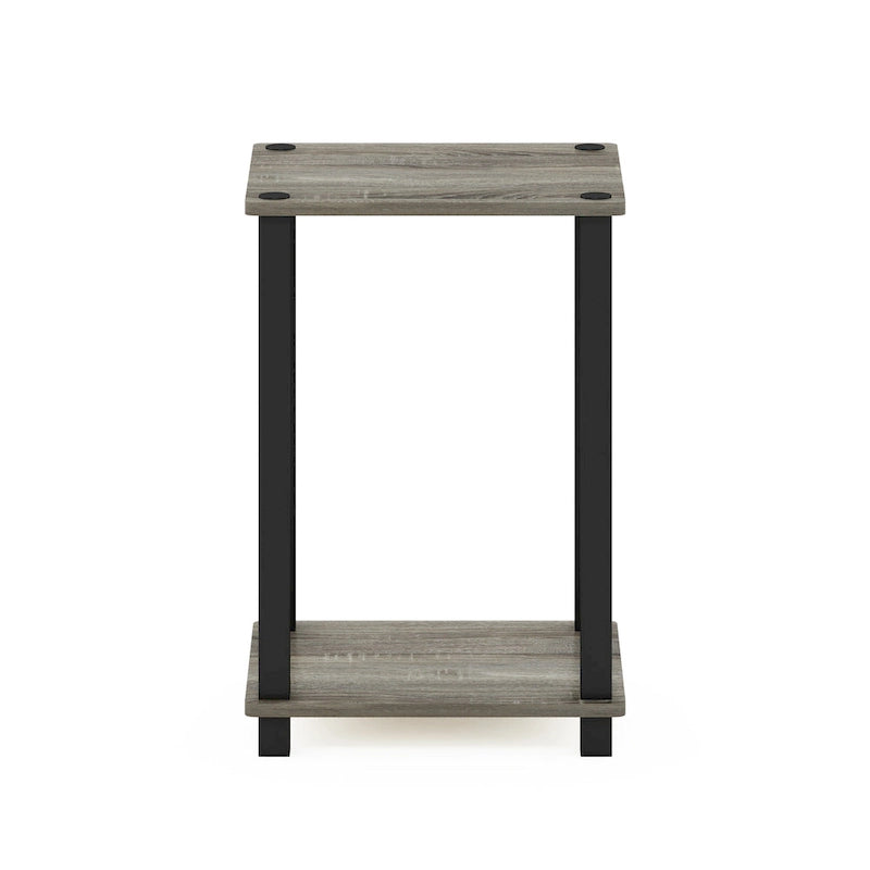 Tavolino da Salotto Espresso/Quercia francese/Pino ambrato/Bianco con Ripiano Contenitore, Singolo