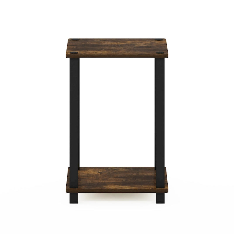Tavolino da Salotto Espresso/Quercia francese/Pino ambrato/Bianco con Ripiano Contenitore, Singolo