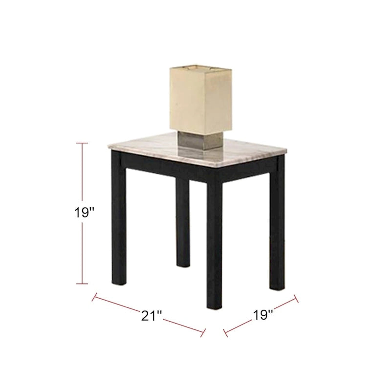 Set Tavolini da Caffè con Ripiano in Finto Marmo Nero / Bianco e Nero – 3 Pezzi