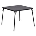 Tavolo pieghevole quadrato nero/marrone/grigio – 4 posti a sedere