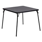 Tavolo pieghevole quadrato nero/marrone/grigio – 4 posti a sedere