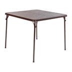 Tavolo pieghevole quadrato nero/marrone/grigio – 4 posti a sedere