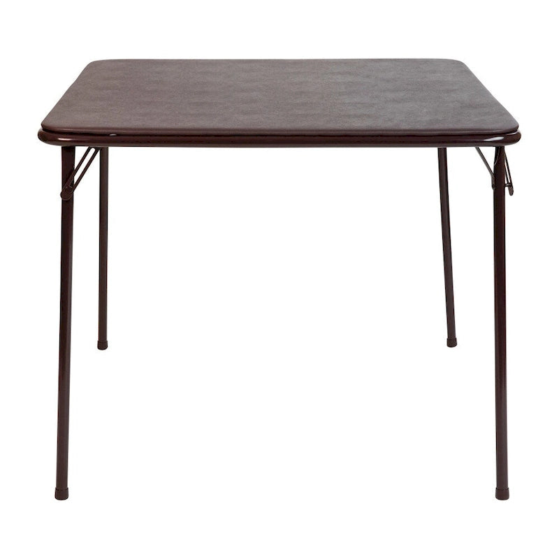 Tavolo pieghevole quadrato nero/marrone/grigio – 4 posti a sedere