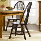 Sedia da pranzo Black Windsor Sheaf Back, set da 2