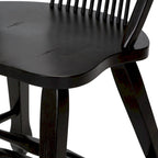 Sedia da pranzo Black Windsor Sheaf Back, set da 2
