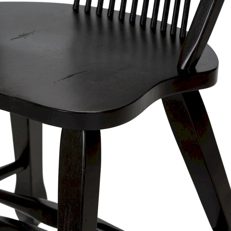 Sedia da pranzo Black Windsor Sheaf Back, set da 2