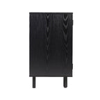 Mobile credenza/bar grigio/marrone chiaro/nero – spazio contenitivo aperto e chiuso, utente singolo