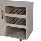 Mobile credenza/bar grigio/marrone chiaro/nero – spazio contenitivo aperto e chiuso, utente singolo