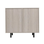 Mobile credenza/bar grigio/marrone chiaro/nero – spazio contenitivo aperto e chiuso, utente singolo