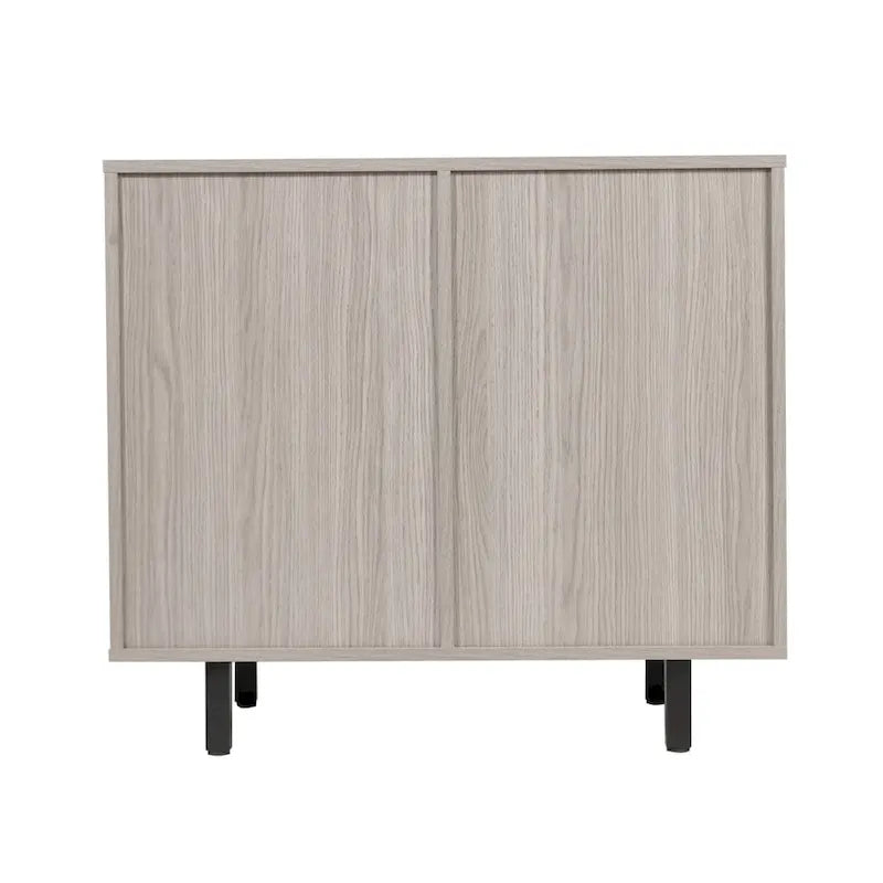 Mobile credenza/bar grigio/marrone chiaro/nero – spazio contenitivo aperto e chiuso, utente singolo
