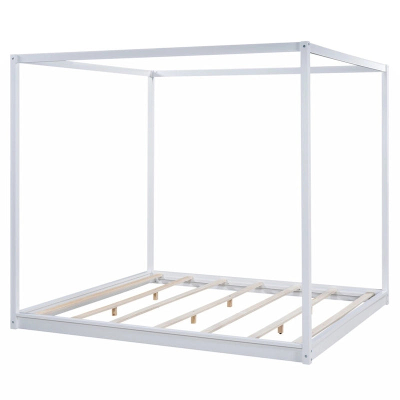 Letto a baldacchino King Size con gambe di supporto