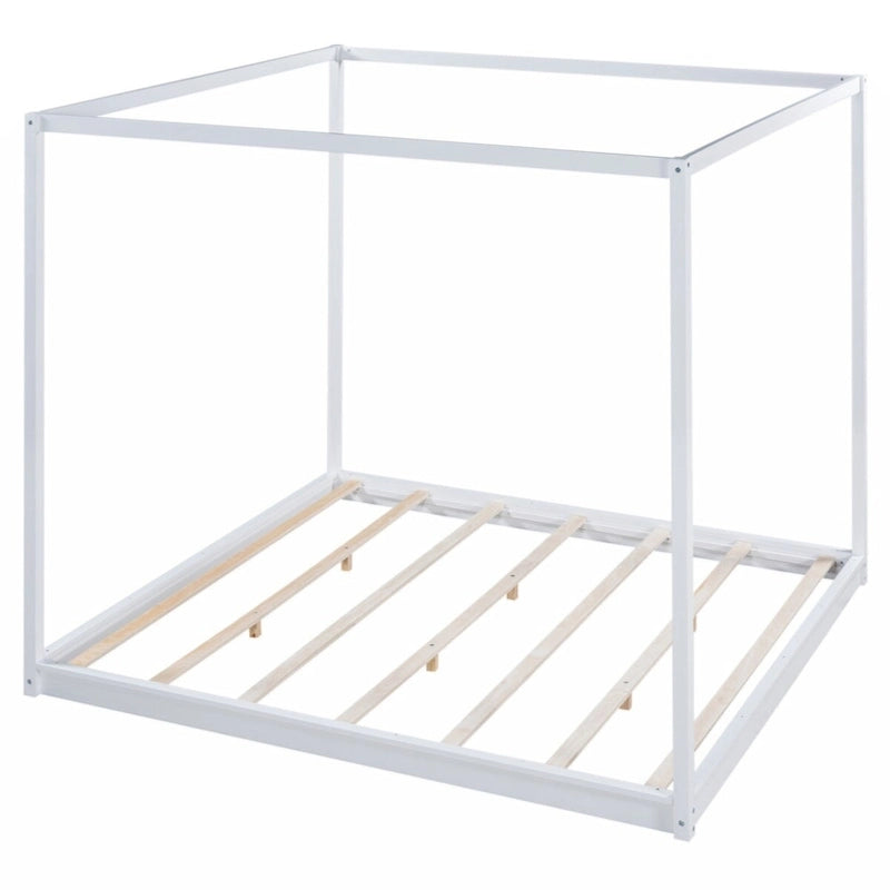 Letto a baldacchino King Size con gambe di supporto