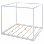 Letto a baldacchino King Size con gambe di supporto