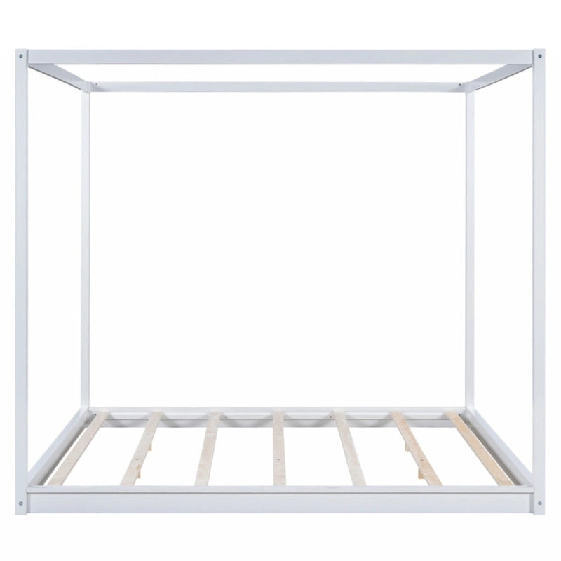 Letto a baldacchino King Size con gambe di supporto