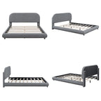 Letto a piattaforma imbottito in pile Teddy Queen Size con tessuto spesso