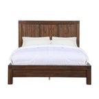 Letto California King Gael a Basso Profilo, Stile Rustico, in Legno di Acacia Marrone