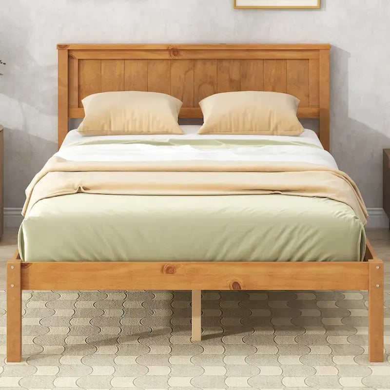 Struttura letto a piattaforma White/Espresso/Quercia con testiera, singolo/matrimoniale/queen, 1-2 persone