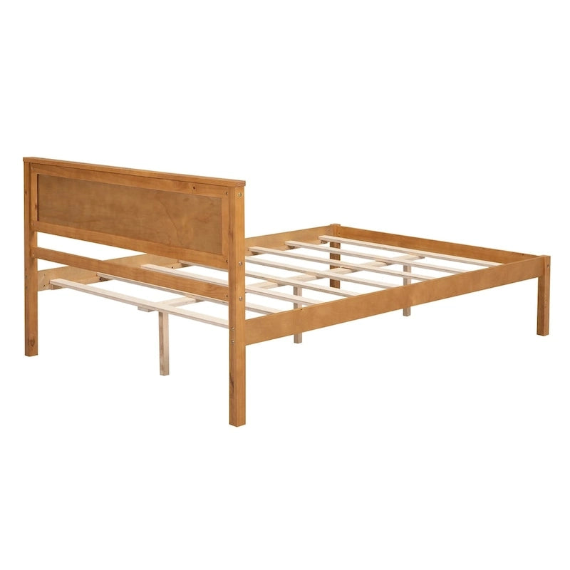 Struttura letto a piattaforma White/Espresso/Quercia con testiera, singolo/matrimoniale/queen, 1-2 persone