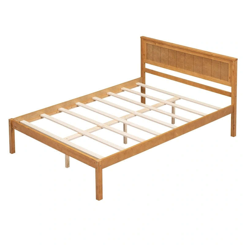 Struttura letto a piattaforma White/Espresso/Quercia con testiera, singolo/matrimoniale/queen, 1-2 persone
