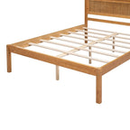 Struttura letto a piattaforma White/Espresso/Quercia con testiera, singolo/matrimoniale/queen, 1-2 persone