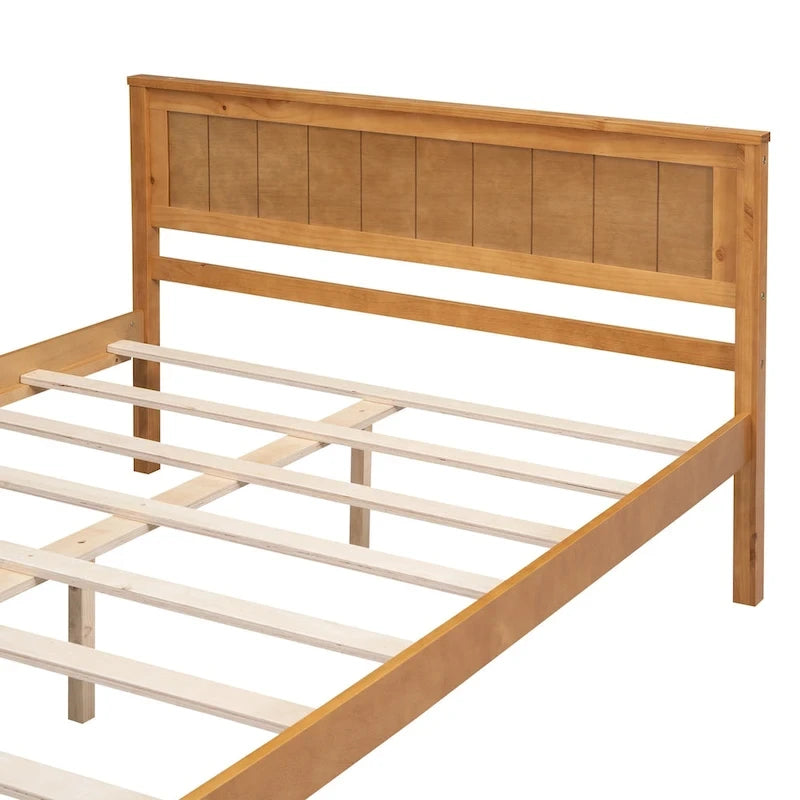 Struttura letto a piattaforma White/Espresso/Quercia con testiera, singolo/matrimoniale/queen, 1-2 persone