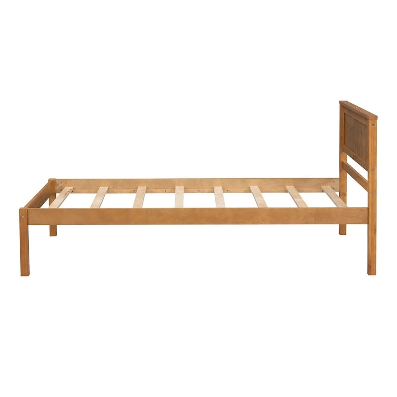 Struttura letto a piattaforma White/Espresso/Quercia con testiera, singolo/matrimoniale/queen, 1-2 persone