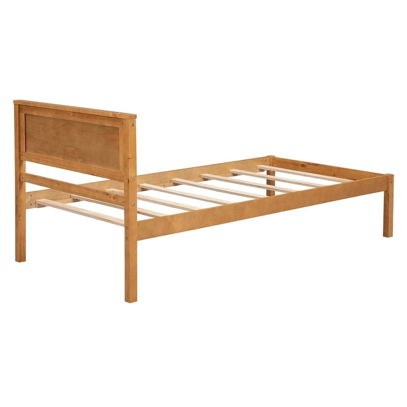 Struttura letto a piattaforma White/Espresso/Quercia con testiera, singolo/matrimoniale/queen, 1-2 persone