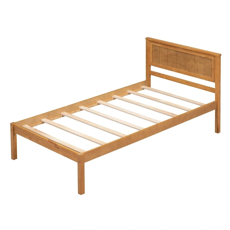 Struttura letto a piattaforma White/Espresso/Quercia con testiera, singolo/matrimoniale/queen, 1-2 persone