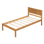 Struttura letto a piattaforma White/Espresso/Quercia con testiera, singolo/matrimoniale/queen, 1-2 persone