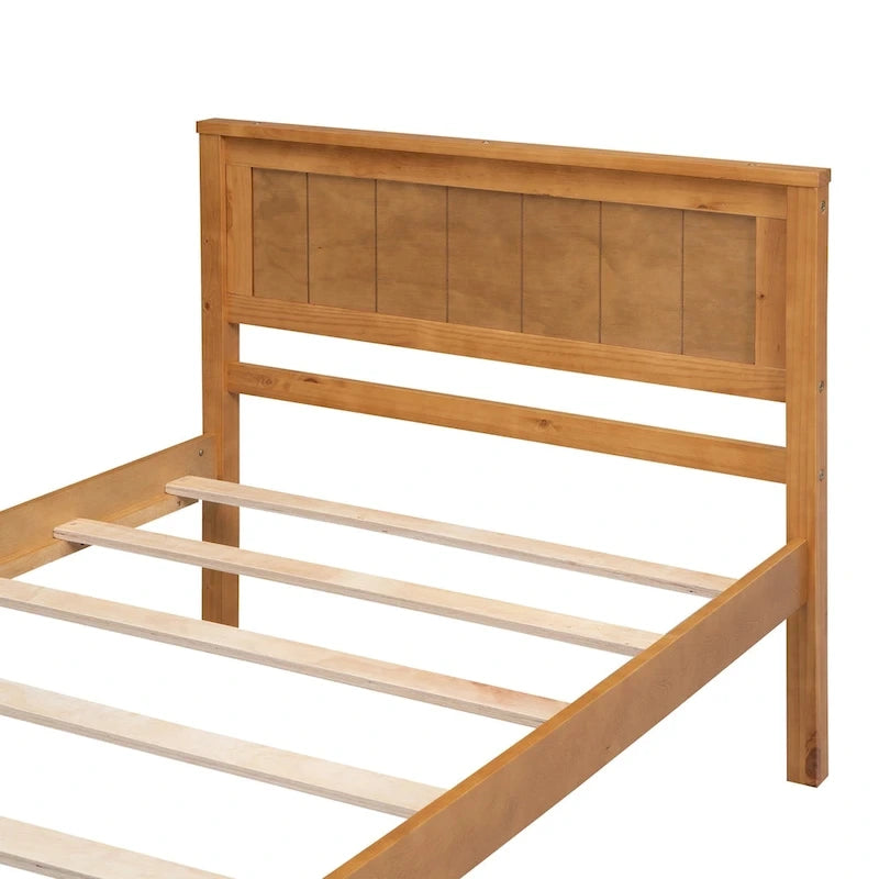 Struttura letto a piattaforma White/Espresso/Quercia con testiera, singolo/matrimoniale/queen, 1-2 persone