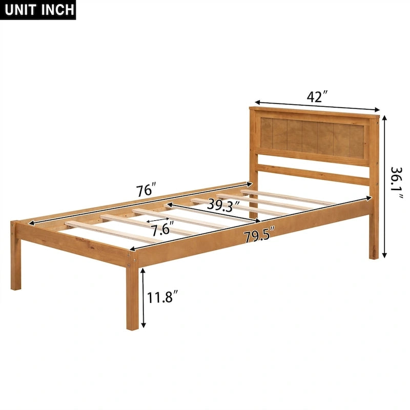 Struttura letto a piattaforma White/Espresso/Quercia con testiera, singolo/matrimoniale/queen, 1-2 persone