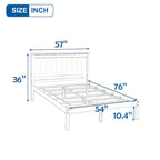 Struttura letto a piattaforma White/Espresso/Quercia con testiera, singolo/matrimoniale/queen, 1-2 persone