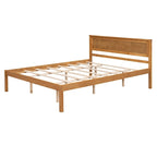 Struttura letto a piattaforma White/Espresso/Quercia con testiera, singolo/matrimoniale/queen, 1-2 persone