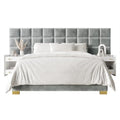 Camera da letto Silver Grey / Black Velvet per 2 – Queen & King