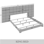 Camera da letto Silver Grey / Black Velvet per 2 – Queen & King