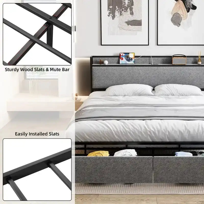 Letto JX con cassetti in fondo al letto