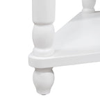 Tavolino angolare a 3 ripiani triangolare, singolo, espresso/bianco