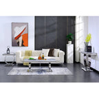 Consolle da 50", argento/bianco/nero, base a U, montaggio a 1 persona