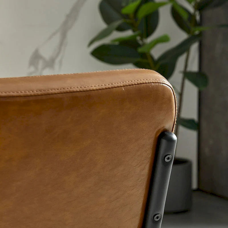 Sedia da pranzo in pelle PU con gambe in metallo, grigio chiaro/marrone, set da 2 o 4
