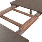 Set tavolo da pranzo rettangolare color talpa polveroso, 7 pezzi, 6 posti a sedere