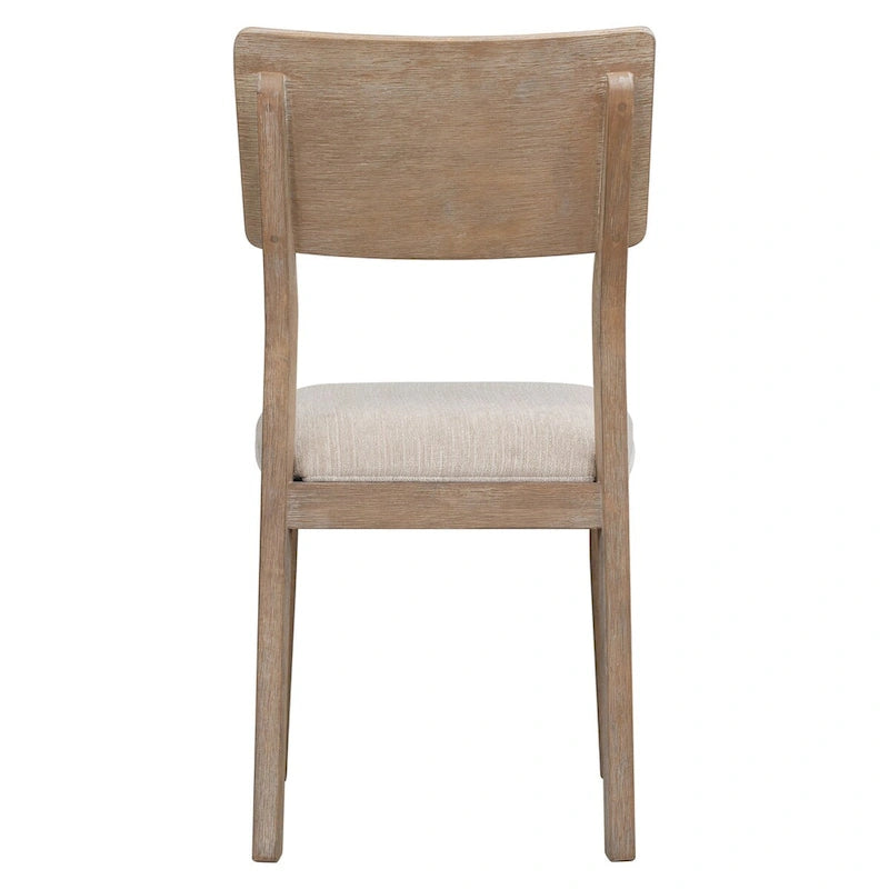 Set da pranzo 6 pezzi in legno naturale con panca, 6 posti