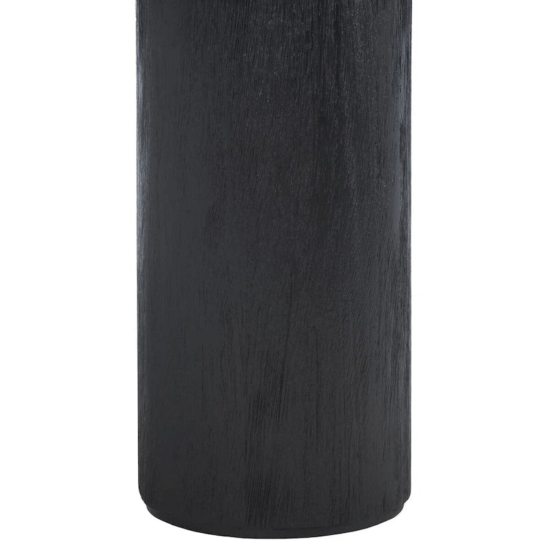 Tavolino rotondo a 3 gambe, bianco lavato/marrone/nero, per 1