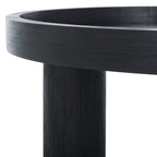 Tavolino rotondo a 3 gambe, bianco lavato/marrone/nero, per 1